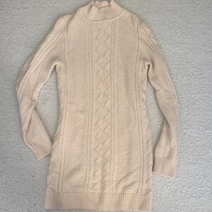 Tularosa mock neck cream sweater dress. Size small